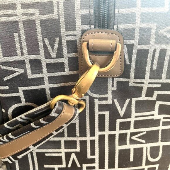 Diane Von Furstenberg Large Weekender Travel Overnight Bag Spellout Logo - Picture 9 of 14